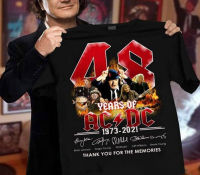 ใหม่ ?ACDC t-shirt ?เสื้อวง ACDC เสื้อยืดวินเทจผ้าฝ้ายระบายอากาศยอดนิยม