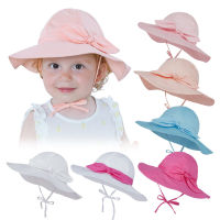 YVETTE Kids Boys Girls Baby Sun Hat Infant Bucket Hat Beach Cap UV Protection Bowknot Summer Floral Breathable