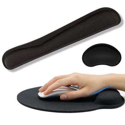Superfine Fiber Wrist Rest/ Upgrade Enlarge Gel Memory Foam Keyboard Wrist Rest Pad/ Ergonomic Mouse Pad/ Non-Slip Base Wrist Res