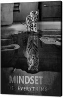 Mindset เป็นทุกสิ่งที่สร้างแรงบันดาลใจในเชิงบวกคำพูดสร้างแรงบันดาลใจในเชิงบวกผ้าใบโปสเตอร์พิมพ์ลายศิลปะผนังงานศิลปะรูปภาพวาดสำหรับห้องนั่งเล่นห้องนอน