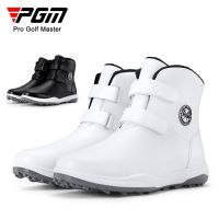 Pgm Golf Shoes Women Winter Waterproof Boots Spikes Non-Slip Sneakers Ladies Velvet Warm Golf Boots High Ankle Walking Shoes