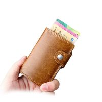 Genuine leather Rfid Protection Blocking Wallet Business Credit Card Holder Cardholder Holder Rfid Case Protection Card Holders