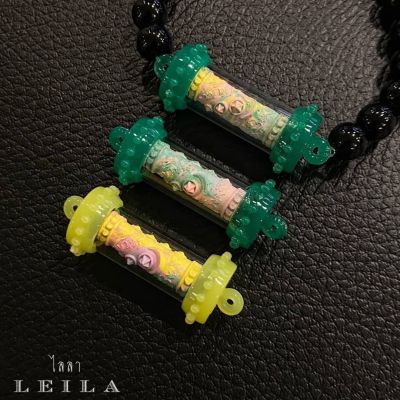 Leila Amulets แปดเซียน ราชาโชค Jelly Baby Leila Collection plastic case limited สีเขียว (พร้อมกำไลหินฟรีตามรูป)