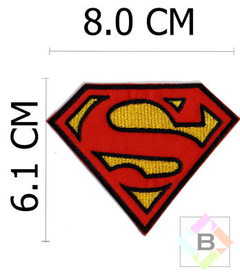ตัวติดเสื้อ ตัวรีดเสื้อ อาร์ม Armpatch งานปักผ้า Superman Logo ซูปเปอร์แมน B010-1