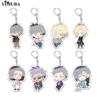 Fashion Japanese Anime Banana Fish Collection Keychain Ash Lynx Okumura Eiji BL Couple Acrylic Figure Key Chain Cartoon Key Ring Key Chains