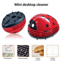 ❦ Portable Mini Desktop Cleaner Keyboard Cleaning Handheld Cute ladybug Design Desk Vacuum Cleaner For Office School For Home