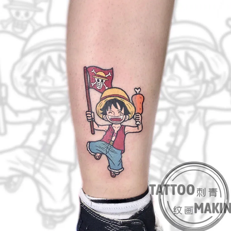 Anime One Piece Portgas D Ace Cosplay Back Sleeve Temporary Tattoo A4   Amazonae Beauty