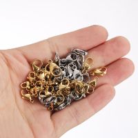 9MM 10MM 11MM 304 Stainless Steel Gold Plated Lobster Clasp For Make celets And Necklaces DIY Jewelry Accessories