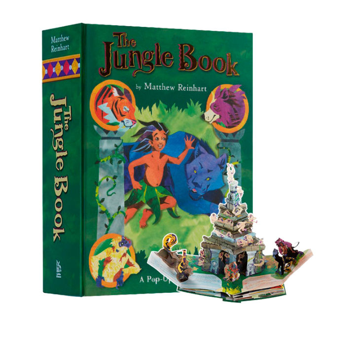 original-english-version-of-the-jungle-book-a-pop-up-fantasy-forest-jungle-prince-three-dimensional-book-d-isney-classic-fairy-tales