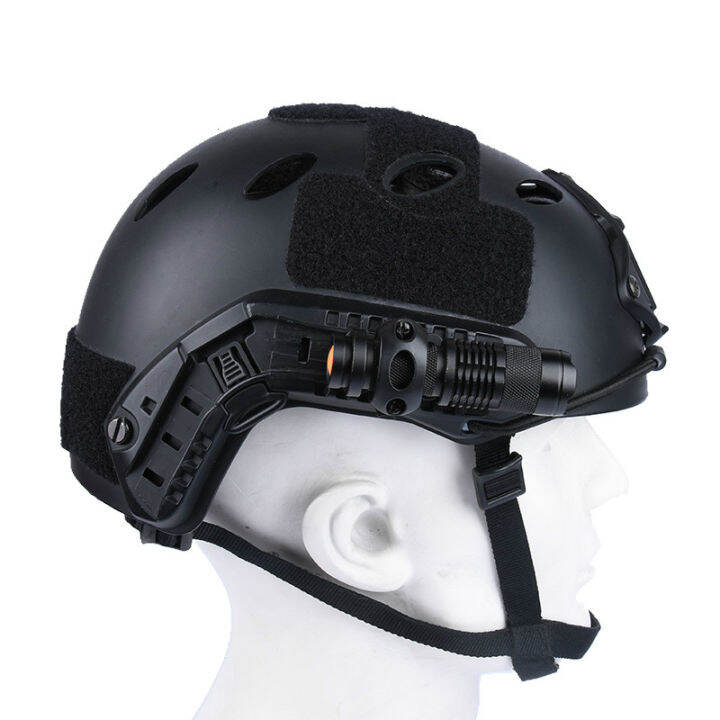 tactical-military-fast-helmet-light-escopic-zoom-flashlight-helmet-scout-light-with-flashlight-single-clamp-holder