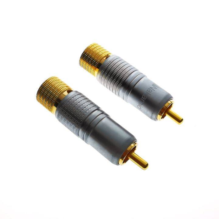 2pcs-rca-copper-plated-24k-gold-nakamichi-rca-plug-audio-cable-speaker-connector