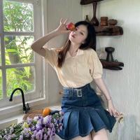 90’s belt denim skirt (PS1109)