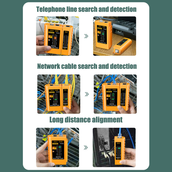 aneng-m469d-เครื่องทดสอบสายเคเบิลเครือข่ายเครื่องมือจับคู่สำหรับ-rj11-rj45สายโทรศัพท์พร้อมตัวบ่งชี้-l-ed-การตรวจสอบการเปิด-ปิด-สายเคเบิลเครือข่ายหุ้มฉนวน-การทดสอบทางไกล