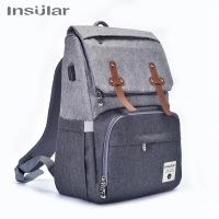 hot！【DT】✐☈❀  USB Diaper for Baby Fashion Mummy Maternity Nursing Designer Stroller Nappy Backpacks