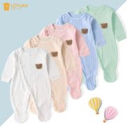 Body Dài Tay LOTUKA Liền Tất, Áo Liền Quần Chất Cotton Thông Hơi Cho Bé Sơ