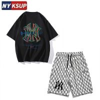 【July hot】 joint summer suit mens 2023 new fashion brand presbyopia leisure sports two-piece outfit