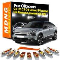 MDNG Canbus untuk Citroen C1 C2 C3 C4 Grand Picasso C5 Aircross Cactus C6 C8 Kit Lampu Interior LED Kendaraan Lampu Bagasi Kubah Peta