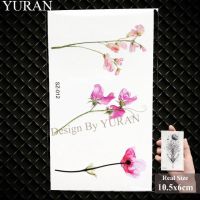 Yuran รอยสักชั่วคราวปลาวาฬสีน้ำรูปปลาโลมาสติกเกอร์รอยสักแขนสำหรับเด็ก