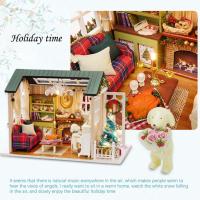 Assemble Diy Wooden House House Kit Wooden Miniature Lighting Miniature Houses Led Furniture House Gift Toys W M1p8