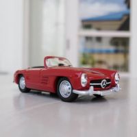 โมเดลรถสปอร์ต Mercedes-Benz 300SL Roadster รถเหล็ก สีแดง สเกล 1:87