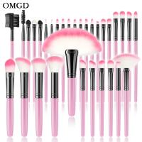 【CW】❣  Pink Makeup Brushes Set Concealer Soft Fluffy for Cosmetics Foundation Blush Eyeshadow Blending