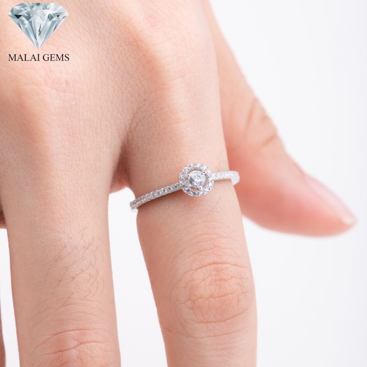 malai-gems-แหวนเพชร-แหวนเพชรล้อม-แหวน-halo-เงินแท้-925-เคลือบทองคำขาว-ประดับเพชรสวิส-cz-รุ่น-151-rh1753-แถมกล่อง