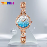 SKMEI สร้อยข้อมือชุดเพชรแฟชั่นสำหรับนาฬิกาผู้หญิง,นาฬิกาควอทซ์2001นาฬิกาไฟฟ้าอเนกประสงค์ขนาดเล็ก