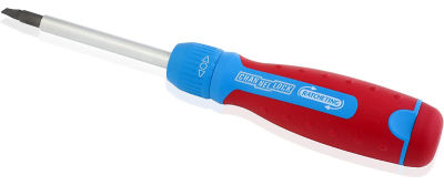 Channellock 131CB 13-in-1 Ratcheting Screwdriver | Multi-Bit Storage | 1/4-Inch Nut Driver | Quick-Load Handle with Cushion Grip | 28-Tooth Ratchet Mechanism Provides up to 225 lbs. of Torque , Red Standard Bits