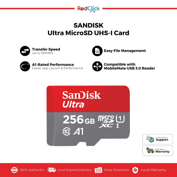 SanDisk 128GB Ultra (140Mb/s) UHS-I SDXC Memory Card (Class