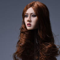 20211:6 Scale Female Beauty Brown Hair Head Sculpt For 12" Hot Toys action Figure