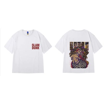 ข้อเสนอพิเศษ tshirt Slam Dunk Anime Oversized Tshirt For Men And Women Front Back Print Shirt White Topเสื้อยืด(S-5XL)S-5XL