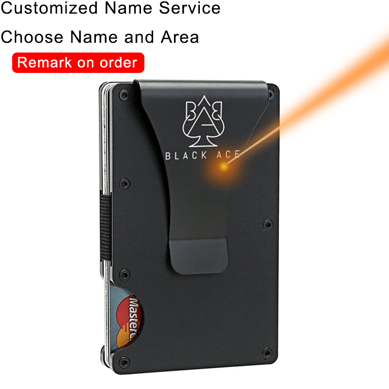 RFID RFID Navy XL Minimalist Pharos Smart Wallet Aluminum or Carbon Money Clip and Cash Strap Multipurpose