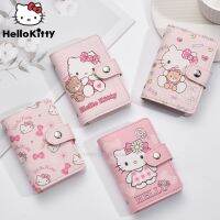 HOT★Sanrio Hello Kitty กระเป๋าแฟชั่นสำหรับผู้หญิงน่ารักบัตรหลายใบกระเป๋าถือ Y2k Dompet Anak Perempuan Designer อินเทรนด์กระเป๋าอุปกรณ์เสริม