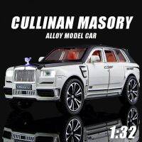 รถออฟโร้ดทำจากโลหะสำหรับ1:32 Cullinan Masory โมเดลรถอัลลอยรถของเล่นหล่อจากเหล็กหล่อสำหรับเด็กจำลองเสียงและไฟสำหรับเป็นของขวัญสำหรับเด็กผู้ชาย