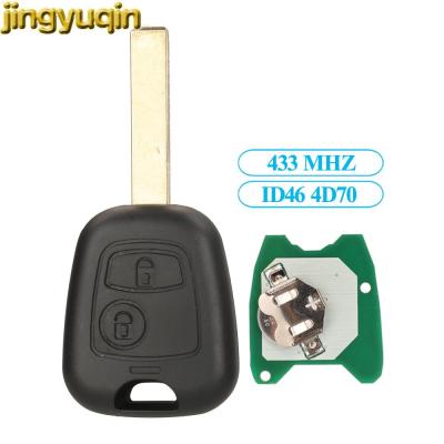 Jingyuqin Ki โมบิลรีโมบิล433MHZ ชิป4D70 ID46สำหรับ C1ซีตรอง C3เปอโยต์107 Toyota Aygo 2005 2006 2007 2008 2009 2010-2014