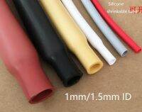 1mm 1.5mm id Black grey white red Silicone shrinkable tube silicon Heat Shrink Tubing silica gel Heat-shrink hose sleeve Cable Management