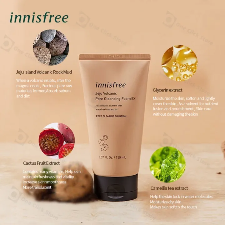 【ready Stock】innisfree Jeju Volcanic Pore Cleansing Foam Ex 150ml Deep 