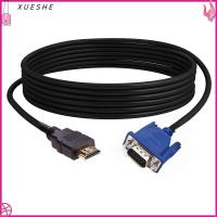 XUESHE 1-5m มืออาชีพ ดิจิทัล 1080P ชายไปชาย HDMI เข้ากันได้กับตัวแปลง VGA เอาต์พุตการแสดงผล สายแปลง AV