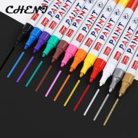 1Pcs Colorful Waterproof Cars Wheel Tire Oily Mark Pen Auto Rubber Tyre Paint Pen Car Paint Marker Graffiti Touch Up Pens