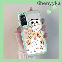 เคส Chenyyka สำหรับ VIVO V23E 4G V23E 5G เคส Y75ลายการ์ตูนหมีเสือแมวความคิดสร้างสรรค์สีสันสดใสน่ารักน้อยมอนสเตอร์เลนส์กล้องถ่ายรูปแบบนิ่มซิลิโคนเคสใสกันกระแทกแบบใสง่าย