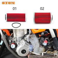 OTOM 2Pcs สำหรับ KTM กรองน้ำมันทำความสะอาดรถจักรยานยนต์เครื่องยนต์กรองน้ำมันสำหรับ HUSQVARNA HUSABERG FC FE SXF XCW EXCF 250 350 450