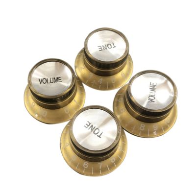 4pcs Electric Rotary Practical Musical Volume Tone Bell Top Speed Control Mini Guitar Knobs Accessories Instrument Portable Guitar Bass Accessories