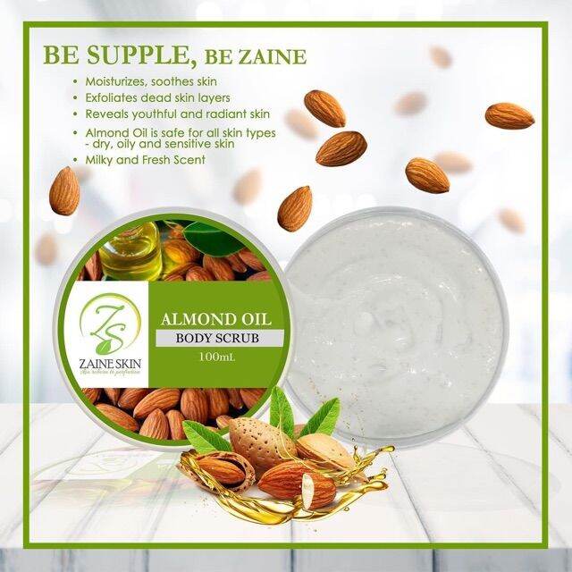 ZAINE SKIN ALMOND OIL BODY SCRUB 100ML Lazada PH