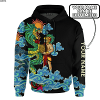 Jaguar Warrior Aztec 3D printed hooded mens and womens hooded sweaters Size:XS-5XL