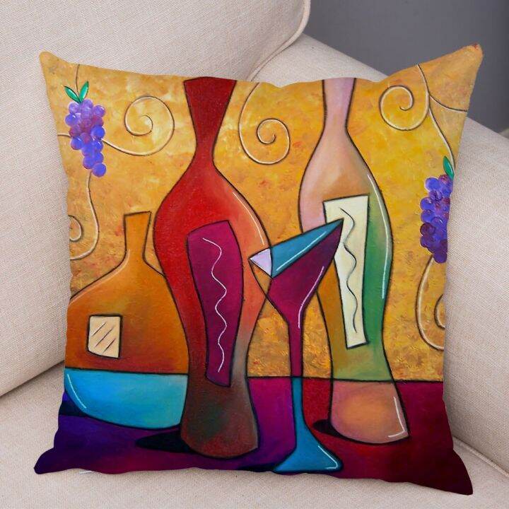 abstract-painting-cushion-cover-decoration-nordic-style-colorful-cartoon-girl-pillowcase-sofa-home