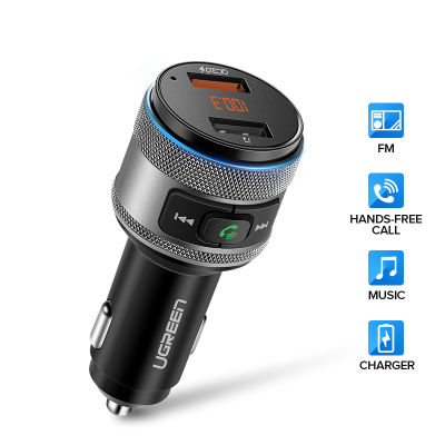UGREEN USB Car Charger FM Transmitter Quick 3.0 Charge Fast Charger for Xiaomi Samsung iPhone Huawei QC3.0 Charger Car Charging