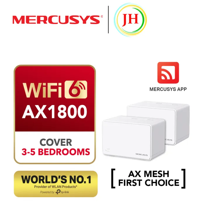 Mercusys AX1800 Whole Home Mesh WiFi 6 System Support Unifi Turbo ...