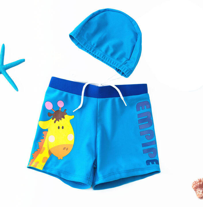 Children's swimming trunks boy boxer swimsuit swimsuit hooded baby