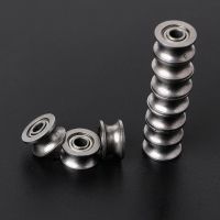 10 Pcs U624ZZ 1.8mm U Groove Guide Pulley Sealed Rail Ball Bearing 4x13x7mm Axles  Bearings Seals