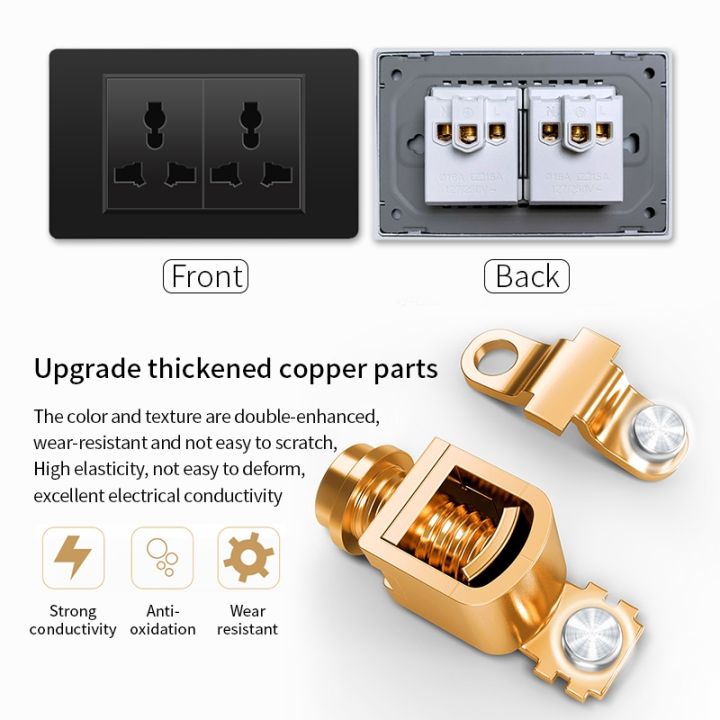 pssrise-brazil-thai-eu-us-wall-socket-with-5v-2-1a-usb-type-c-charger-power-outlet-pc-panel-light-switch-tv-tel-computer-socket